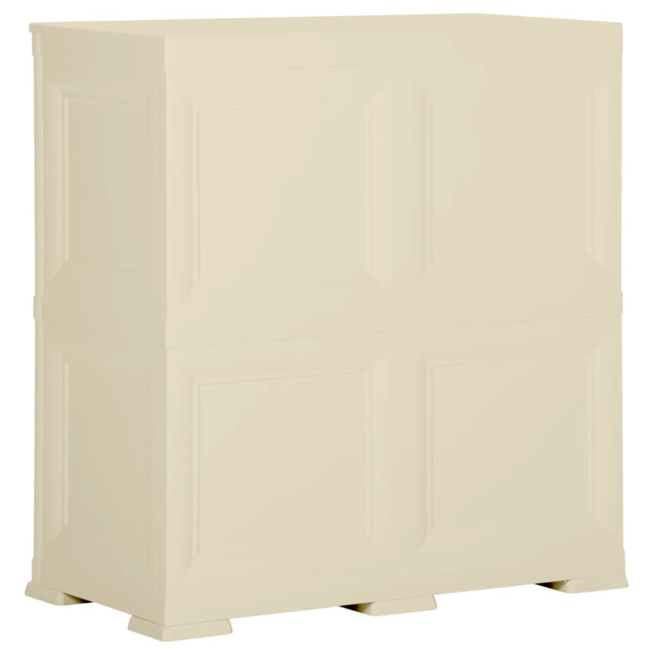 Armario de plástico diseño madera blanco angora 79x43x85,5