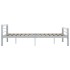 Estructura de cama de metal gris y blanco 120x200