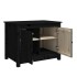 Mesa de centro de madera maciza de pino negro 71x49x55