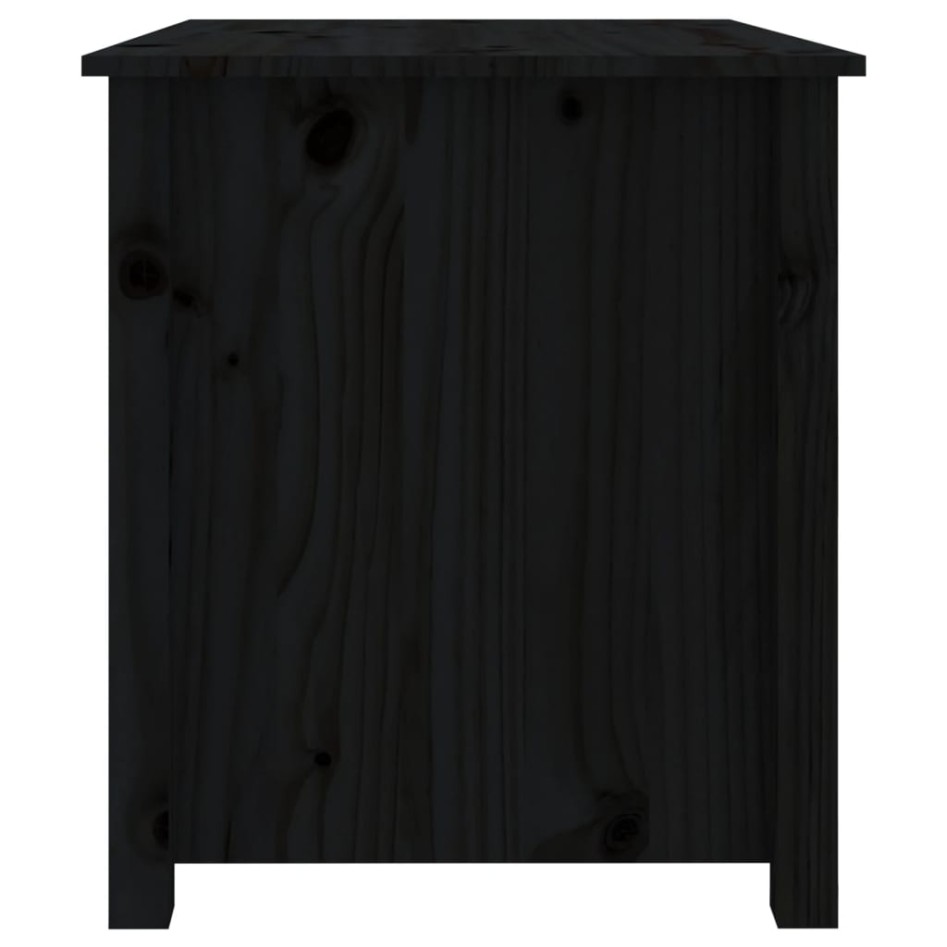 Mesa de centro de madera maciza de pino negro 71x49x55