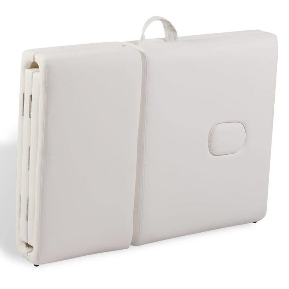 Camilla de masaje plegable 4 zonas estructura de madera