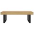 Mesa de centro MDF y hierro marrón claro y negro 120x60x40