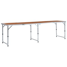 Mesa de camping plegable de aluminio 240x60