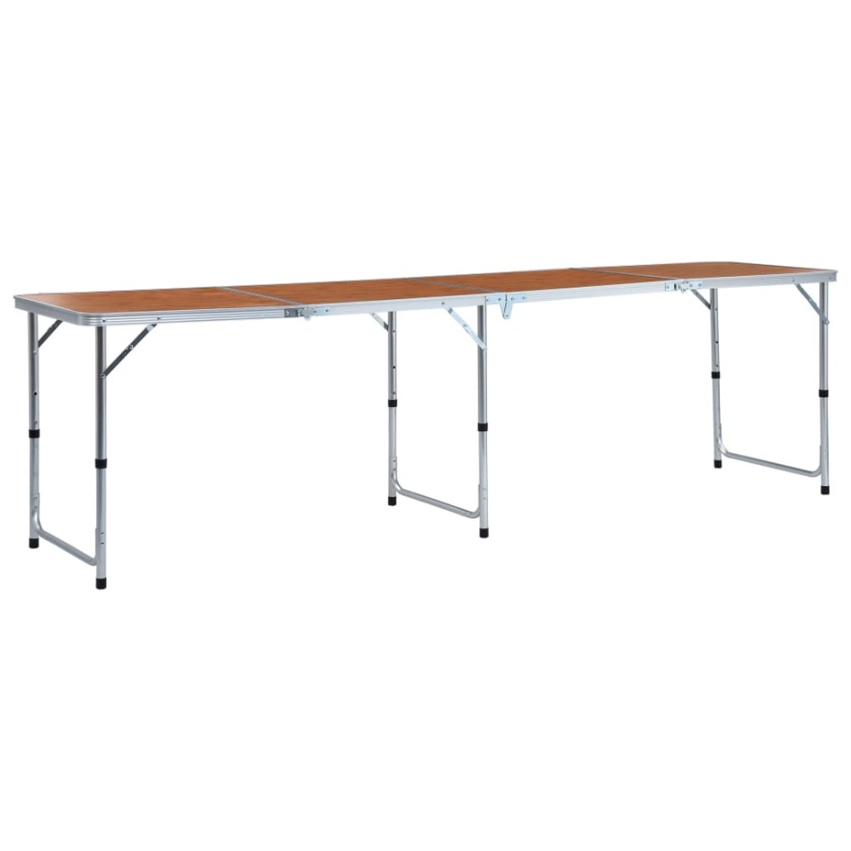 Mesa de camping plegable de aluminio 240x60