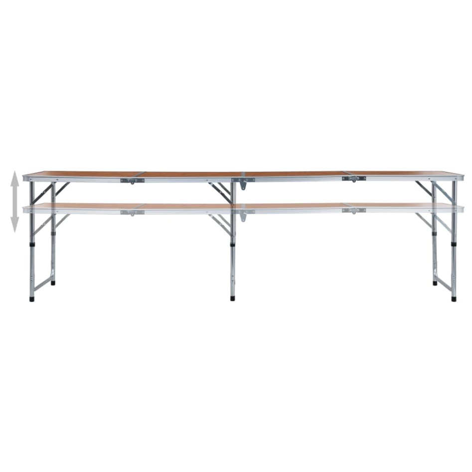 Mesa de camping plegable de aluminio 240x60