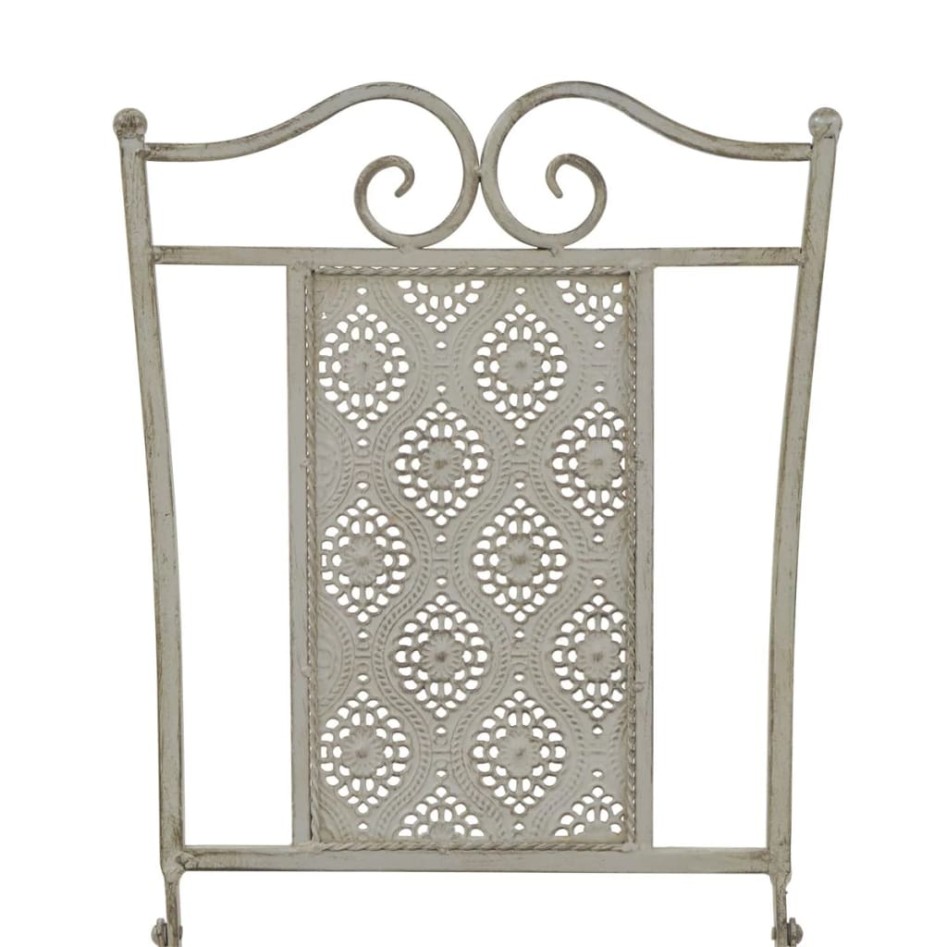 Mesa y sillas bistró de jardín 3 piezas acero