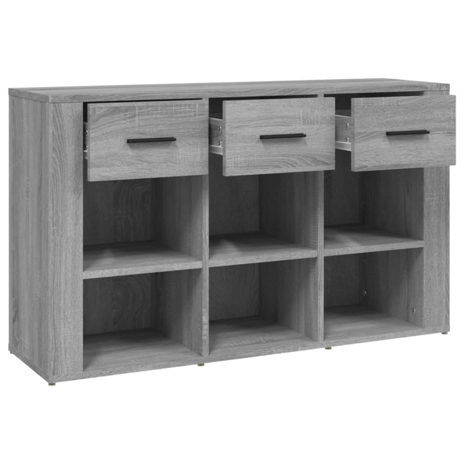 Aparador de madera contrachapada gris Sonoma 100x30x59,5