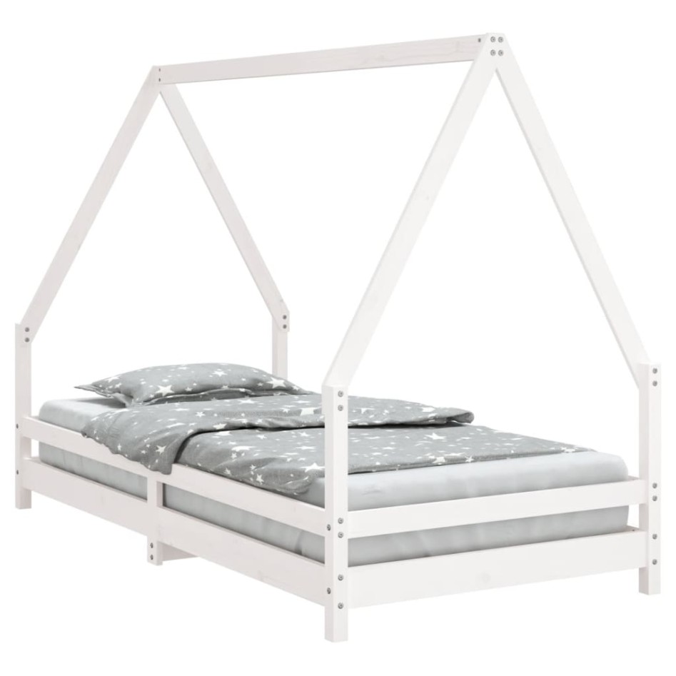 Estructura de cama para niños madera de pino blanco 90x190