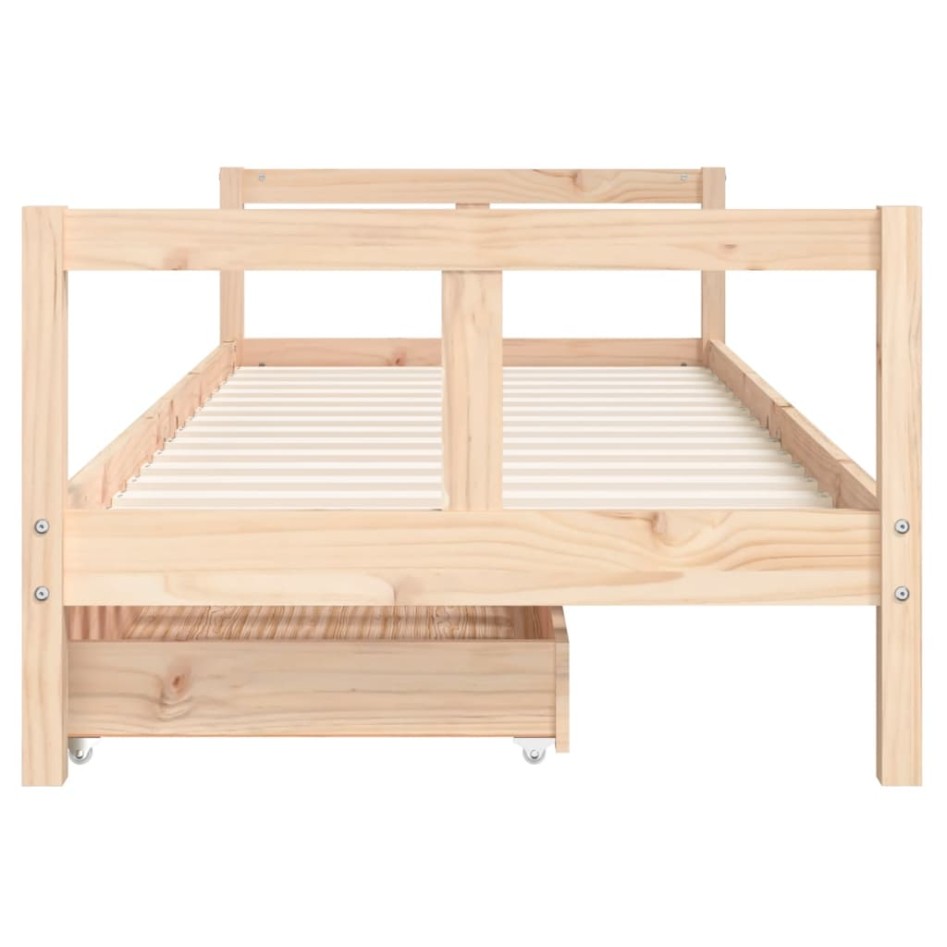 Estructura de cama para niños con cajones madera pino 80x200