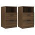 Mesitas de noche 2 uds madera contrachapada color roble