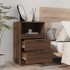 Mesitas de noche 2 uds madera contrachapada color roble