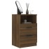 Mesitas de noche 2 uds madera contrachapada color roble