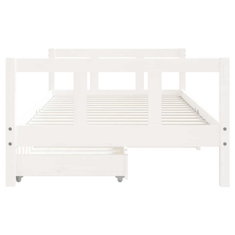 Estructura de cama infantil con cajones madera blanco 90x190