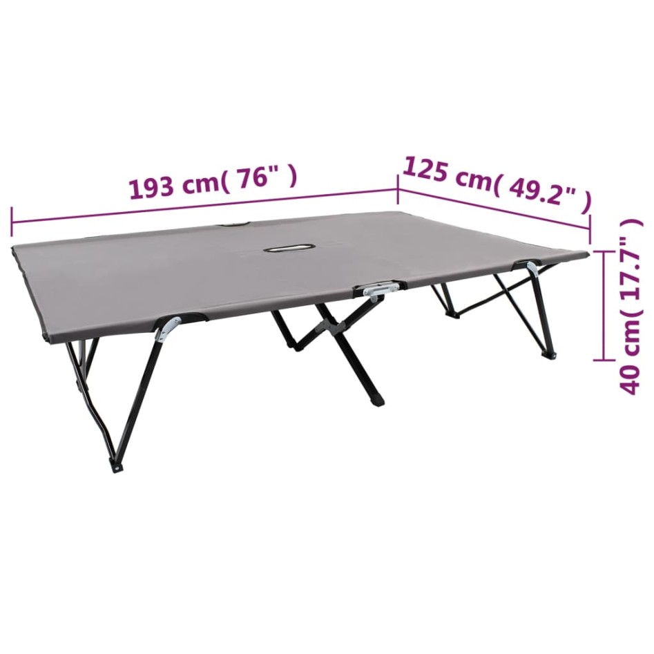 Tumbona plegable para 2 personas acero