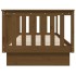 Sofá cama de madera maciza de pino marrón miel 80x200