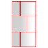 Mampara puerta de ducha vidrio transparente ESG rojo 100x195