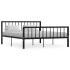 Estructura de cama de metal negro 160x200