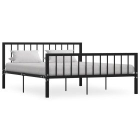 Estructura de cama de metal negro 160x200