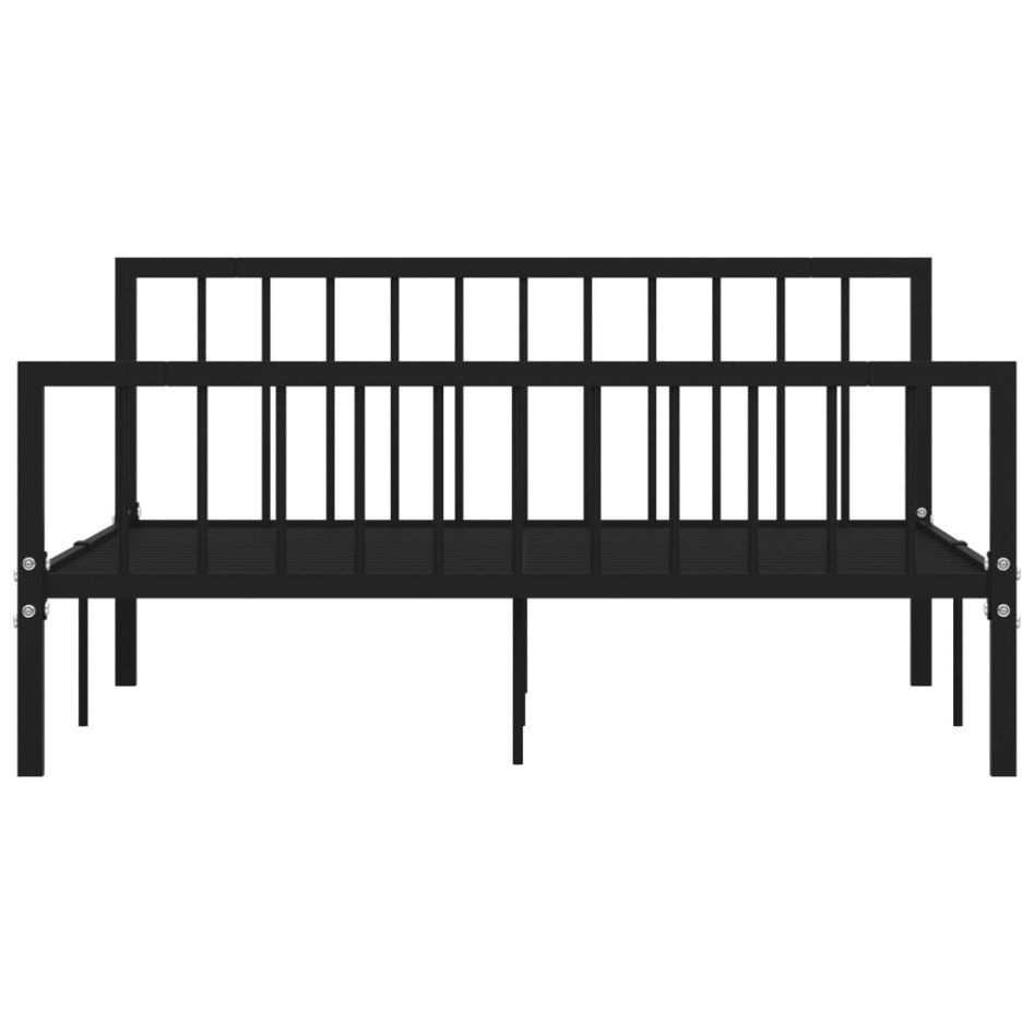 Estructura de cama de metal negro 160x200