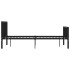 Estructura de cama de metal negro 160x200