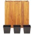 Arriate con 3 maceteros madera maciza de