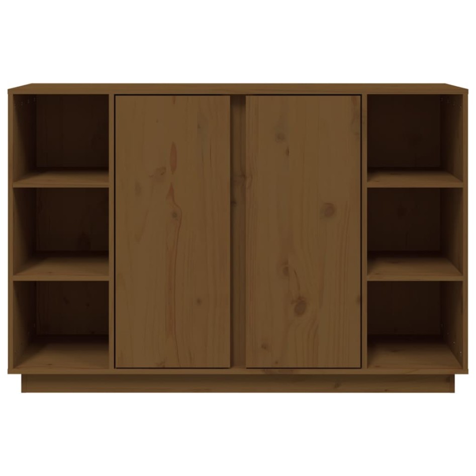 Aparador de madera maciza de pino marrón miel 120x35x80