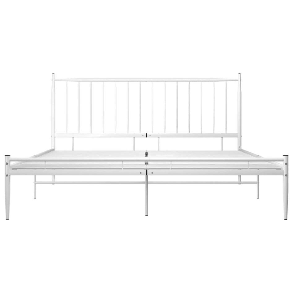 Estructura de cama de metal blanco 180x200