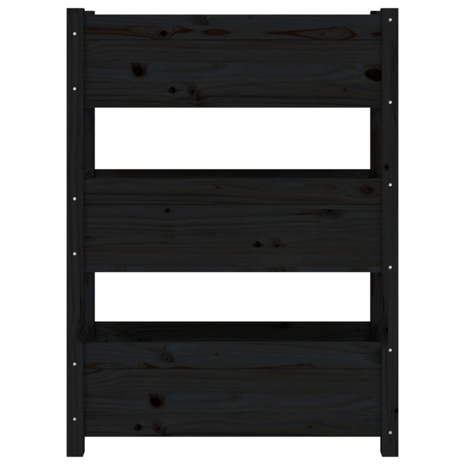 Jardinera de madera maciza de pino negro 77x25x104,5