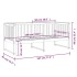 Sofá cama de madera maciza de pino marrón miel 75x190