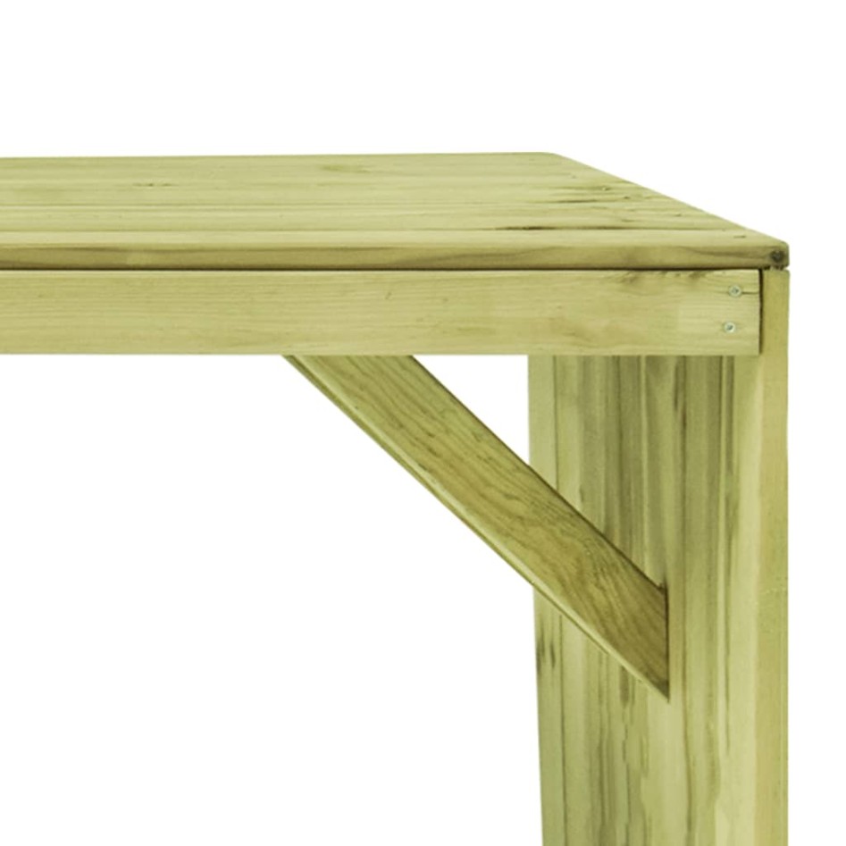Mesa de jardín madera de pino impregnada 220x101,5x80