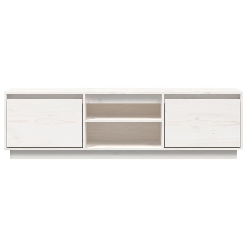 Mueble de TV madera maciza de pino blanco 140x35x40
