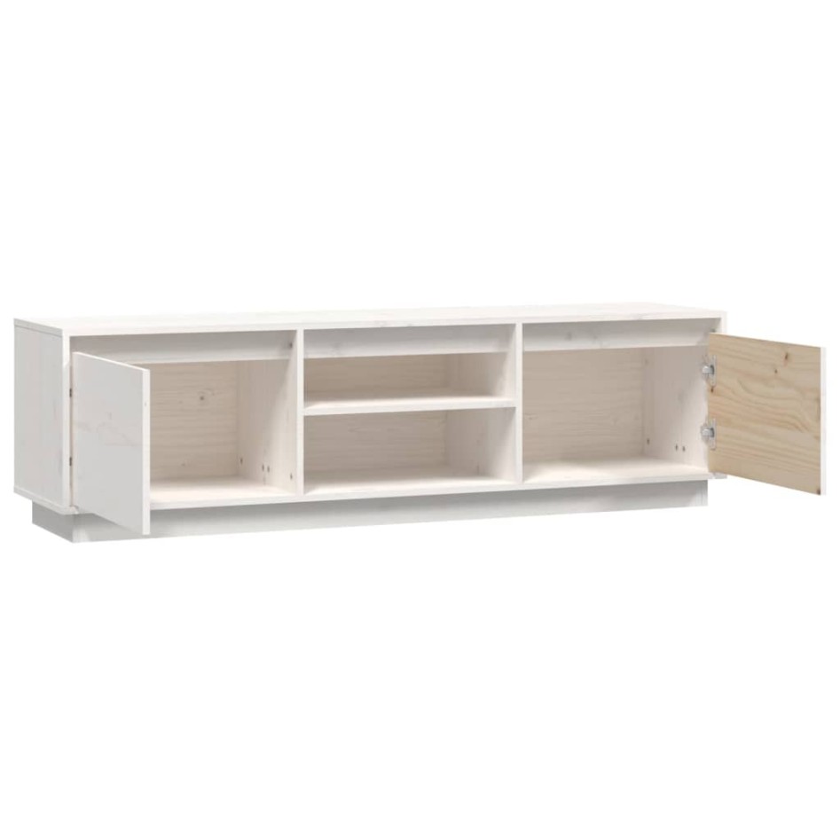 Mueble de TV madera maciza de pino blanco 140x35x40