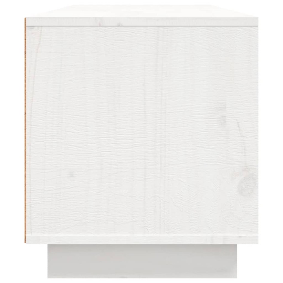 Mueble de TV madera maciza de pino blanco 140x35x40