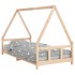 Estructura de cama para niños madera maciza de pino 90x200