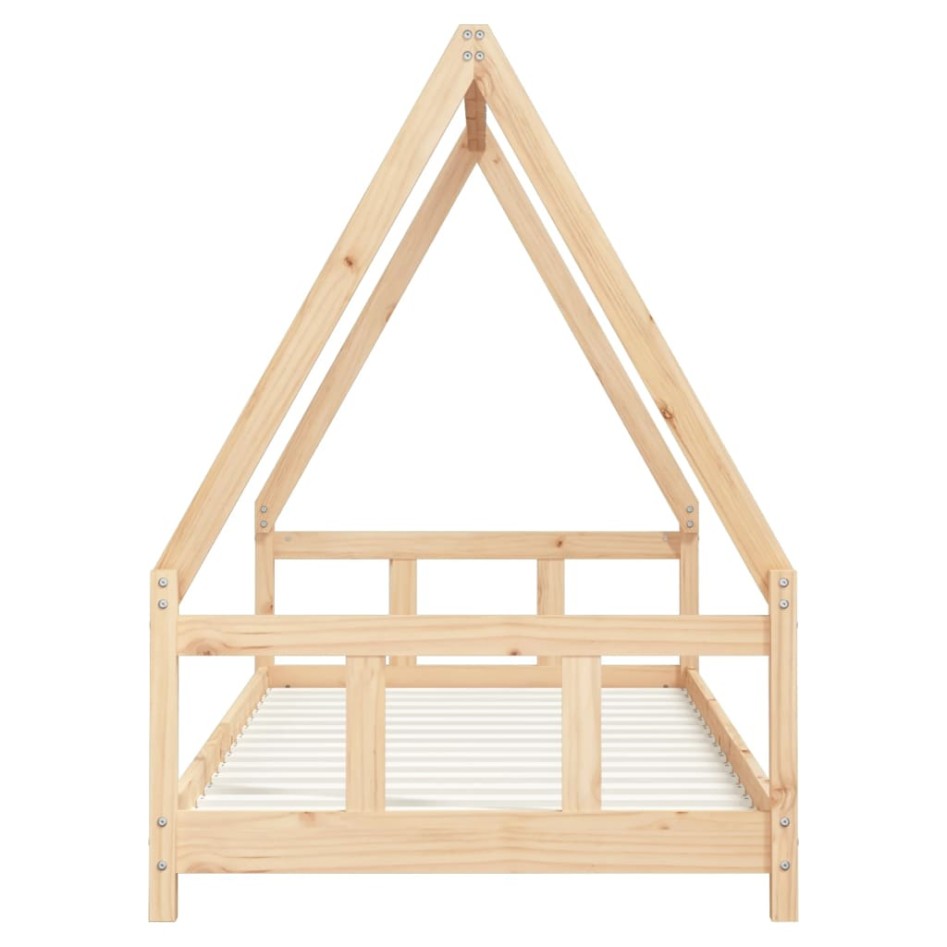 Estructura de cama para niños madera maciza de pino 90x200
