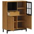 Aparador alto con puerta vidrio FLAM madera pino 92x40x122,5
