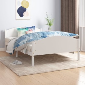 Estructura de cama de madera maciza de pino blanco 160x200