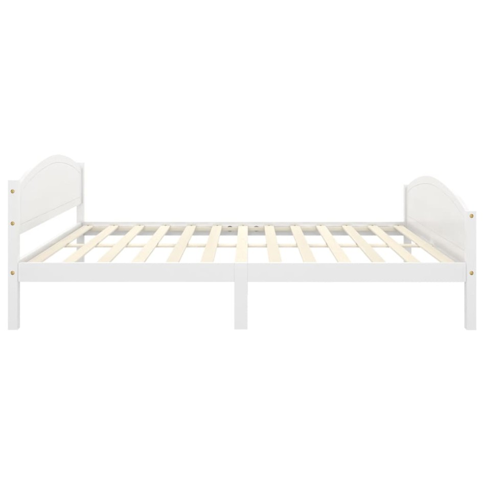 Estructura de cama de madera maciza de pino blanco 160x200