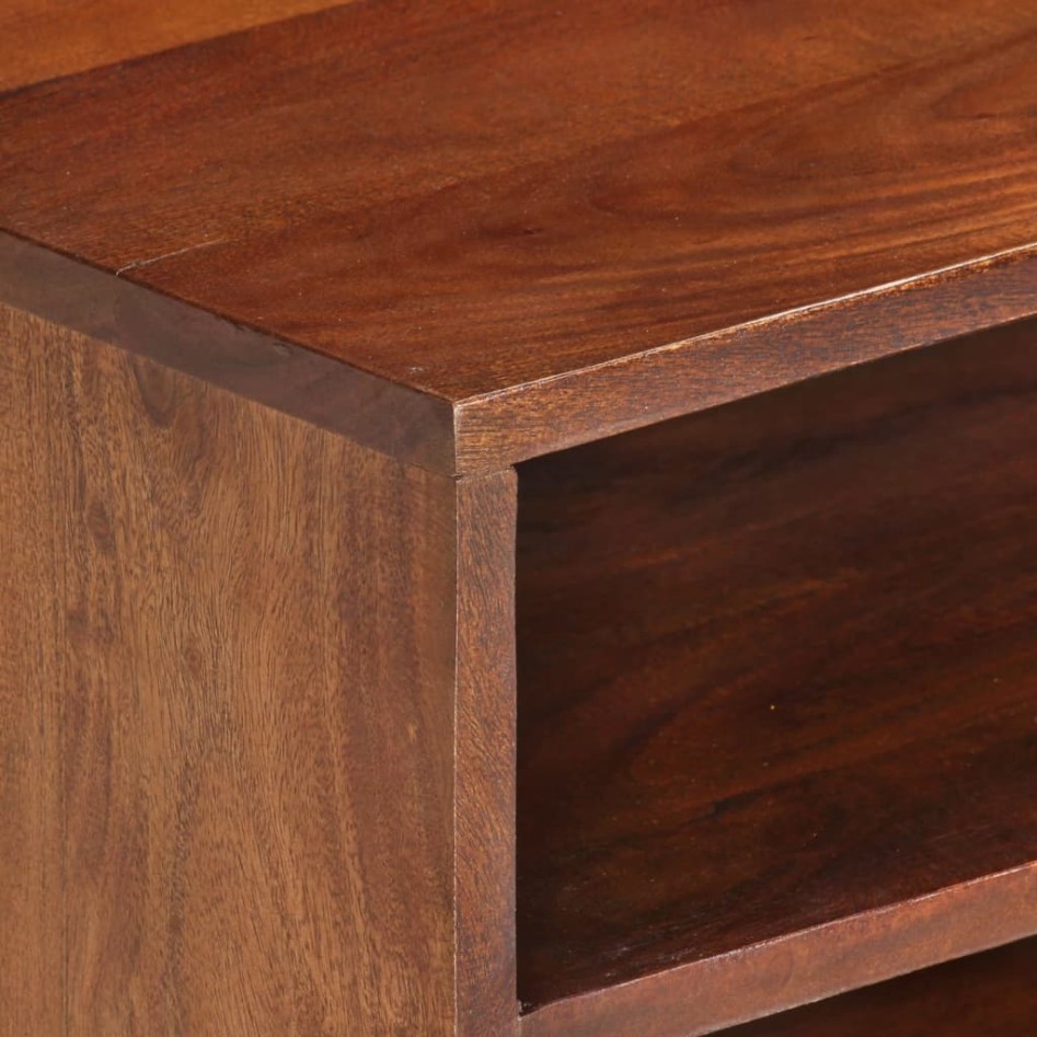 Mueble de TV de madera maciza de acacia 140x30x35