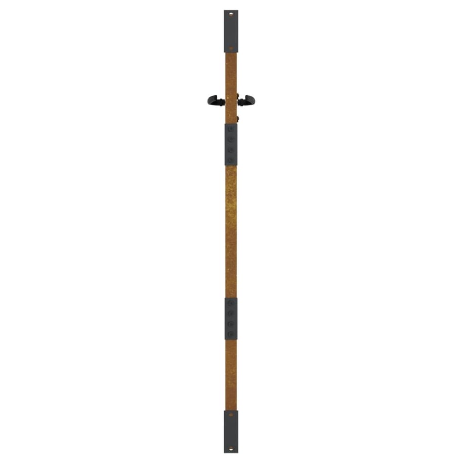 Puerta de jardín acero corten diseño bambú 85x150