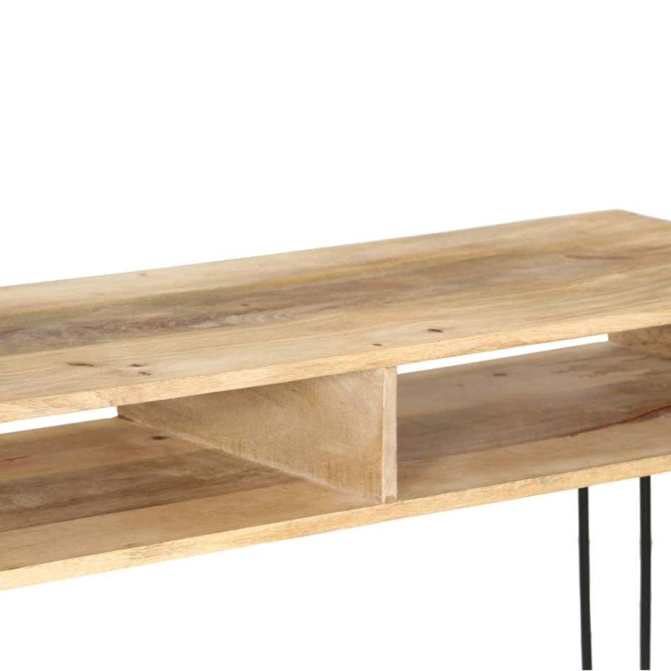 Mesa consola de madera maciza de mango 115x35x76