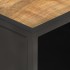 Mesa de centro madera de mango rugosa y caña natural