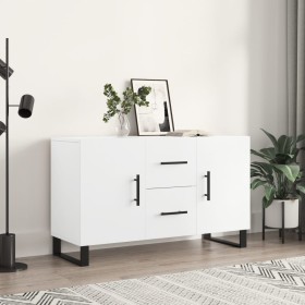 Aparador de madera de ingeniería blanco 100x36x60