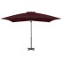 Sombrilla voladiza con palo de aluminio rojo burdeos 250x250