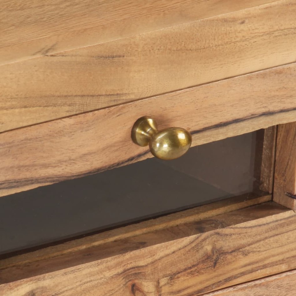 Mueble de TV de madera maciza de acacia 110x30x40