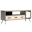 Mueble para TV de madera de mango maciza y acero 120x30x45 cm