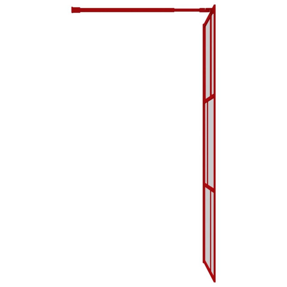 Mampara puerta de ducha vidrio transparente ESG rojo 90x195