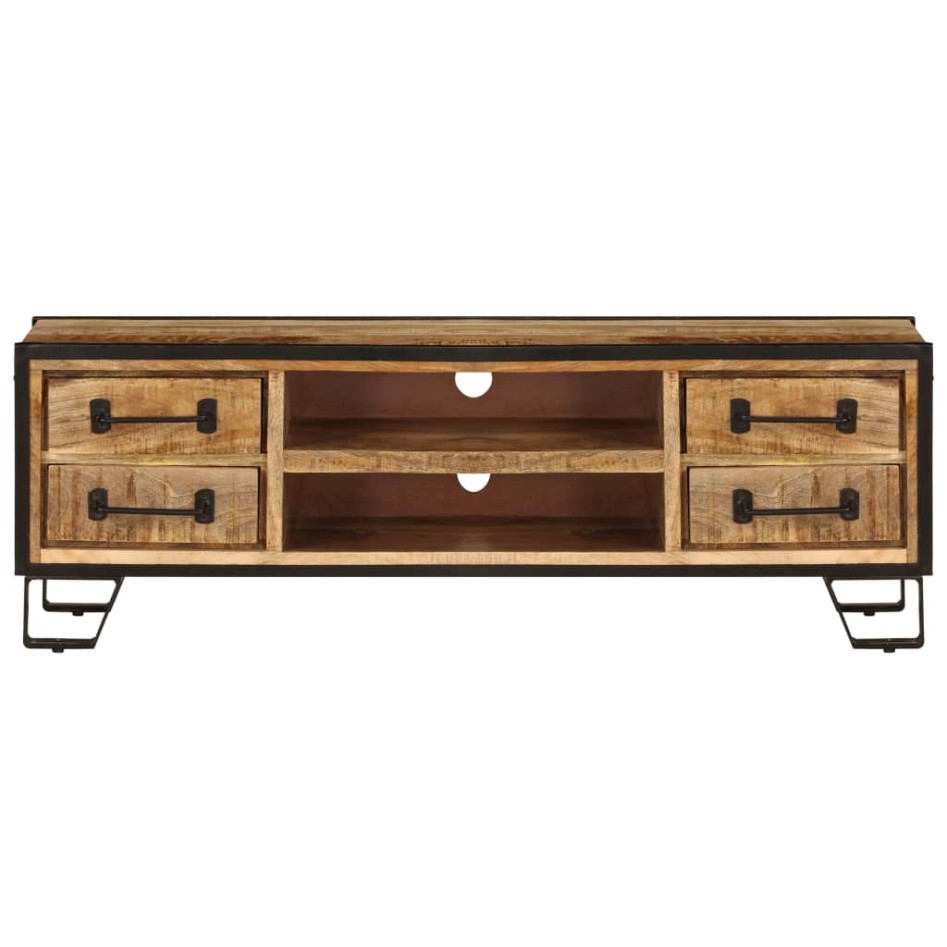 Mueble para la TV con cajones madera mango maciza 120x30x40