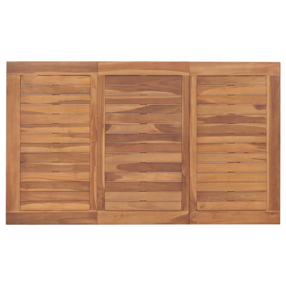 Mesa de comedor de jardín madera maciza de teca 150x90x75