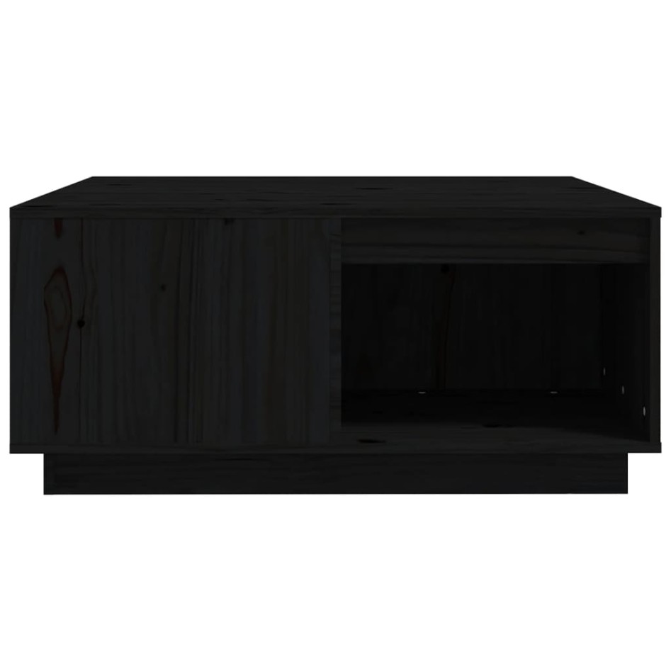Mesa de centro de madera maciza de pino negro 80x81x36,5